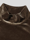 Wearint 2024 New Fashion  Man Sweater Mens High-neck Velvet Casual Long-sleeved T-Shirt SKUI46341