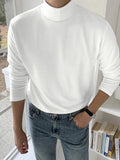 Wearint 2024 New Fashion  Man Sweater Mens Solid High Neck Long Sleeve Sweater SKUJ92143