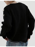 Wearint 2024 New Fashion  Man Sweater Mens Solid Cutout Long Sleeve Sweater SKUJ92728