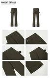 Wearint 2024 New Fashion Pants Men¡®s trendy Y2K men styleDouble Knee Zipper Slim-fit Jeans