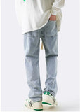 Wearint 2024 New Fashion Pants Men¡®s trendy Y2K men styleDrawstring Elastic Waist Wide-Legged Casual Jeans