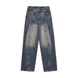 Wearint 2024 New Fashion Pants Men¡®s trendy Y2K men styleElastic Waist Wide Leg Denim Cargo Pants