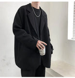 Wearint British-style Blazers Men Leisure Trendy Loose Suit Jackets Male Retro Daily Ins Streetwear All-match Simple Korean Suit-tops