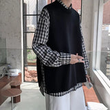 Wearint Autumn Sweater Vest Men's Fashion Retro Casual Knitted Pullover Men Slim Fit Korean Knitting Sweaters Mens Jumper Clothes M-3XL
