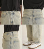 Wearint 2024 New Fashion Pants Men¡®s trendy Y2K men styleHeavy-duty Washed Straight-leg Jeans