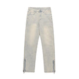 Wearint 2024 New Fashion Pants Men¡®s trendy Y2K men styleRetro Side Slit Zipper Jeans