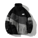 Wearint Korean Fashion Lamb Wool Coat Men Winter Stand Collar Fleece Jacket Warm Faux Fur Coat Tops Jackets for Men