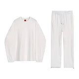 Wearint men's / clothing round collar sweatshirts + elasitc waist turnup trousers sport two pieces set for male autumn new 2Y3205