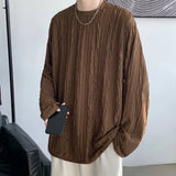 Wearint Quality Men Anti-wrinkle T Shirt Loose Sweatshirts Neutral Streetwear Fashion Women Korean Pullover Long Sleeve T-shirts Man