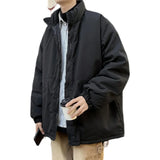 Wearint Japanese Simple Stand-up Collar Cotton Clothing Men Loose Cotton Clothing Warm All-match Casual Jacket Boutique Clothing