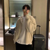 Wearint Winter Sweater Cardigan Men Warm Oversized Knitted Hooded Sweater Coat Men Korean Loose Cardigan Sweater Mens Jumper Clothes