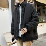 Wearint Japanese Simple Stand-up Collar Cotton Clothing Men Loose Cotton Clothing Warm All-match Casual Jacket Boutique Clothing