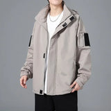 Wearint Men's Spring Autumn 2024 New Trendy American Functional Work Outerwear Sports Waterproof Windbreaker Jacket