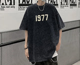 Wearint  Denim T Shirt Men 2024 Summer Gothic Punk Retro Vintage 100% Cotton Short Sleeve Tees Streetwear Tops Y2k Oversized T-Shirt 8XL