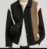 Wearint 2024 Spring New Jacket Men's Korean Fashion Three Color Stitching Design Laps Jacket Jacket For Men
