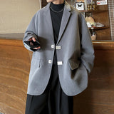 Wearint Oversized High Grade Blazers Men Trendy Leisure Loose Suit Jackets Male Daily Simple Streetwear All-match Korean Suit-tops