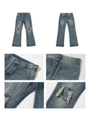 Wearint 2024 New Fashion Pants Men¡®s trendy Y2K men styleSide Zipper Ripped Jeans