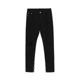 Wearint 2024 New Fashion Pants Men¡®s trendy Y2K men styleSlim Fit Side Zipper Ripped Jeans