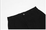 Wearint 2024 New Fashion Pants Men¡®s trendy Y2K men styleStraight Black Side Slit Zipper Jeans