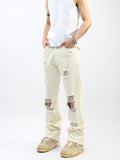 Wearint 2024 New Fashion Pants Men¡®s trendy Y2K men styleVintage Slim-fit Ripped Jeans with Rough Edges and Holes