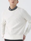 Wearint 2024 New Fashion  Man Sweater Mens Round Neck Knitted Solid Color Sweater SKUI36729